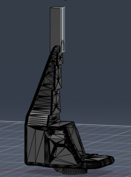 Modified gripper with 3D-printed extension